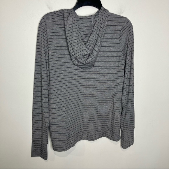 Toad & Co insect shield striped hooded long sleeve tee size small - Picture 5 of 9